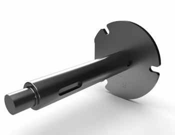 Shaft with Flange for Javo Pot Conveyor Drive